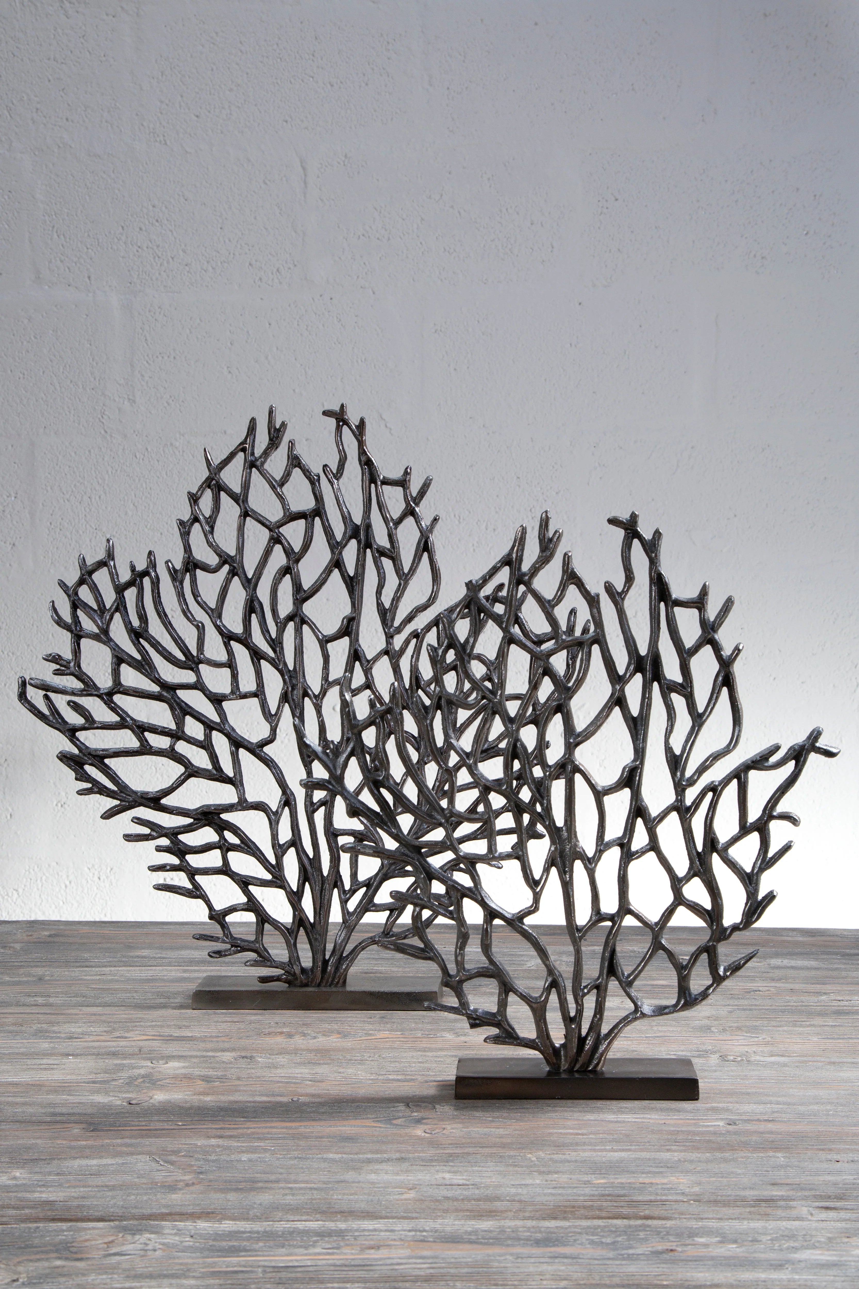 Addison Black Nickel Finish Coral Sculpture | Small